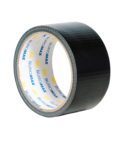 Bandă adezivă întărită 48mm x 10m, neagră, BUROMAX